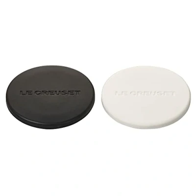 Image of Le Creuset Set of 2 Mill Caps, Black and White, 12&quot;