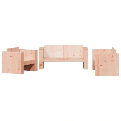 Image of vidaXL 2 Piece Garden Lounge Set Solid Wood Douglas