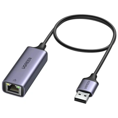 Image of UGREEN USB Ethernet Adapter, 3.0 Gigabit Network Aluminum RJ45 LAN Internet Adapter Driver Free Compatible with Switch, MacBook Pro 2022, XPS, TV Box, Steam Deck (Silver 50cm)