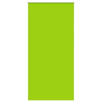 Image of vidaXL Roller Blind Blackout Leaves Green 105x150 cm Fabric Width 100.7 Polyester