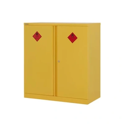 Image of BiGDUG Hazardous Substance Storage Cabinet Metal COSHH Cupboard, HSE Safety 1 Shelf 1016h x 915w 460d mm