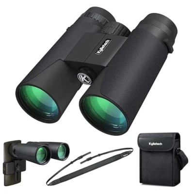 Image of Kylietech High Power 12x42 Binoculars for Adults with BAK4 Prism, FMC Lens, Fogproof &amp; Waterproof Great Bird Watching Travel Stargazing Hunting Concerts (Smartphone Adapter Included)