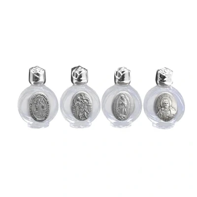 Image of Glass Holy Water Bottle 15ml Empty Bottles Religious Christian Baptism Supplies Refillable Perfumes Container For Church