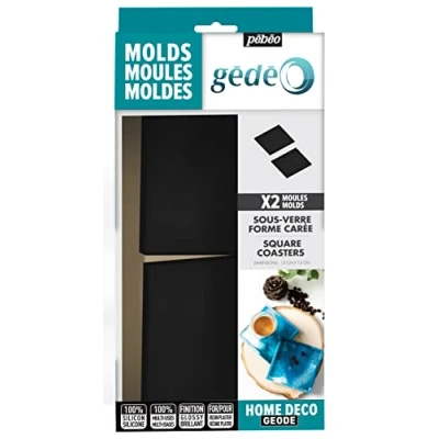 Image of Pebeo Gedeo Silicon Mould Square Coaster, White, 3x9x13cm