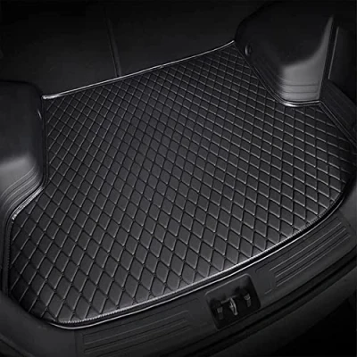 Image of Car Boot Liner Mat for Mercedes Benz GLA 2020 2021 2022 2023 2024 2025, Tailored Leather Waterproof Rear Trunk Cargo Tray Liners Protector Pad,Black