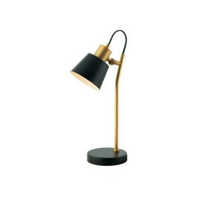Image of Vyronas Table Desk Lamp E27 Max 25W Iron Black Gold On /Off Switch