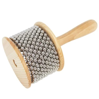 Image of A Star AP6102 Medium Wooden Beaded Cabasa Afuche Shaker, Brown