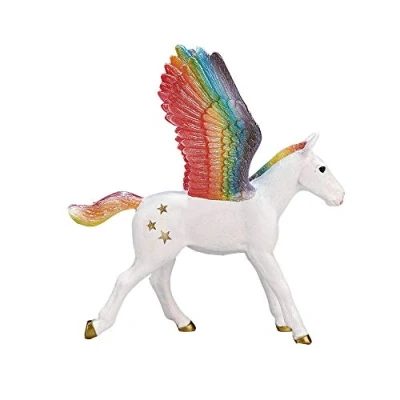 Image of MOJO Pegasus Baby Rainbow Mythical Fantasy Monster Toy Figure