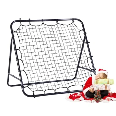 Image of Tour Rebounder Net Practise Football Training Soccer Kickback Target Goal Pro for Children Kids Play Teaching Equipment Adjustable Portable Door 62cm*62cm (bright black, 62x62x50)