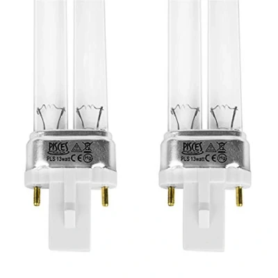 Image of Pisces Twin Pack 13w Watt Pls Uv Bulb Replacement Lamp for Hozelock Easyclear 9000 Pond Uvc (Ultra Violet) Filters (G23 Fitting)