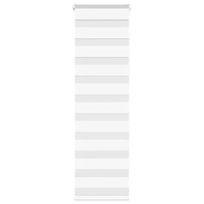 Image of vidaXL Zebra Roller Blind White 40x100 cm, Polyester Light Control, Easy Install