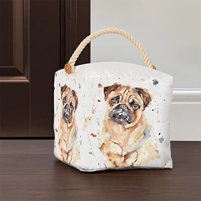 Image of The Leonardo Collection LP48757 Pug Design Doorstop Multi color Accessory