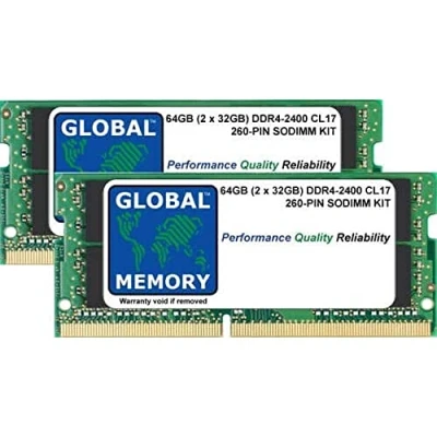 Image of 64GB (2 x 32GB) DDR4 2400MHz PC4 19200 260 PIN SODIMM MEMORY RAM KIT COMPATIBLE WITH LAPTOPS/NOTEBOOKS