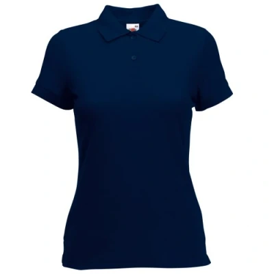 Image of Fruit of The Loom Womens Lady Fit 65/35 Short Sleeve Polo Shirt (XS) (Deep Navy)