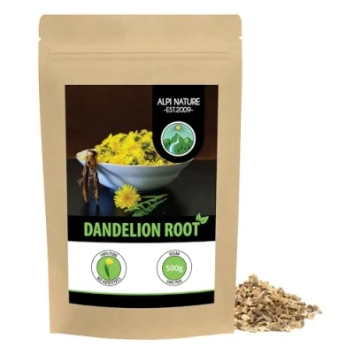 Image of Dried dandelion root (500g, 1.1lb), cut root, 100% pure and natural for the preparation of tea seasoning dishes