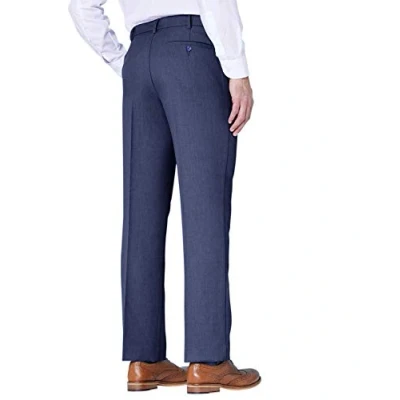 Image of Farah Mens Flex Trouser Pants with Self Adjusting Waistband Navy 42W x 27L
