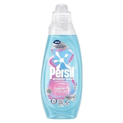 Image of Persil Wonder Wash Sensitive* Non Bio Liquid Detergent Fast Acting Formulation with a Pure Heaven Scent 837 ml (31 washes)