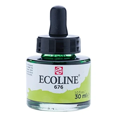 Image of Ecoline Liquid Watercolour Bottle 30 ml Grass green 676 (11256761)