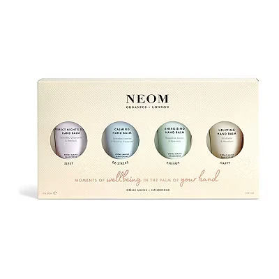 Image of NEOM Moments Of Wellbeing in the Palm Your Hand Gift Set 4x30ml Luxury Creams Mother&#039;s Day Essential Oil