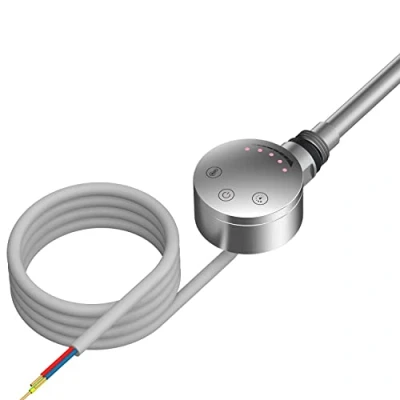 Image of Chrome Thermostatic Element for Electric Heating Bathroom Heated Towel Rails and Radiator Warmers (600 Watt)