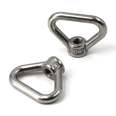 Image of 304 Stainless Steel Eye Nut M20 Triangle Ring Shape Lifting Set Threaded Fastener 2PCS