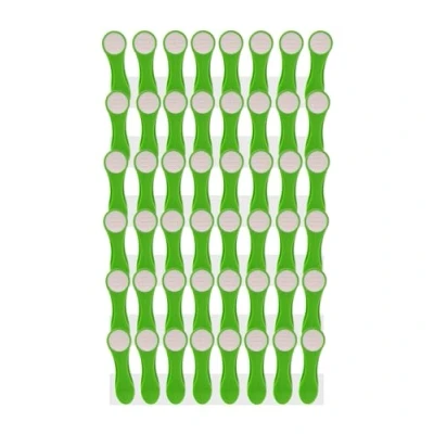 Image of 48 Clothes Pegs Laundry Clips with Stainless Steel Springs and Soft Grip Green White