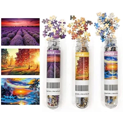 Image of 3 Pack Mini Jigsaw Puzzles 150 Pieces for Adults Small Puzzle 6 x 4 Inches House Entertainment Toys Home Decor