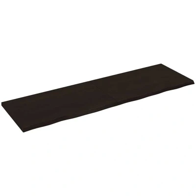 Image of vidaXL Table Top Dark Brown 200x60x(2 4) cm Treated Solid Wood Oak
