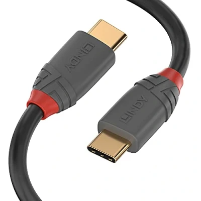 Image of LINDY 36872 2 m USB 2.0 Type C to Cable, Anthra Line Black