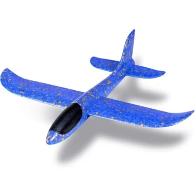 Image of Highttoy Throwing Foam Airplane Toy for Boys,Children Aircraft Glider 3 12 Year Old Boys Gifts Hand Launched Model Plane Kids Outdoor Flying Toys Blue