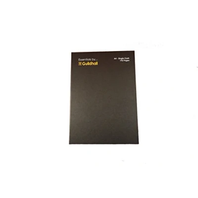 Image of Exacompta Ref GES6421Z Guildhall Essentials Single Cash Account Book, A4, 297 x 210mm, 192 Pages of 80gsm Pre Printed Paper Receipts, Expenses, Summaries
