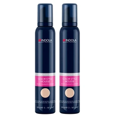 Image of Indola Colour Mousse 200ml Medium Blonde x2