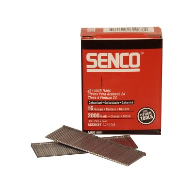 Image of Senco Straight Brad Nails Galvanised 16G x 45mm (Pack 2000) SENRX19EAA