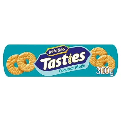 Image of McVitie&#039;s Tasties Coconut Rings Biscuits, 300 g (Pack of 1)