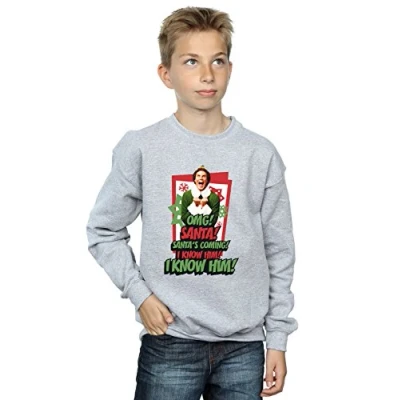 Image of Elf Boys OMG Santa Sweatshirt 12 13 Years Sport Grey