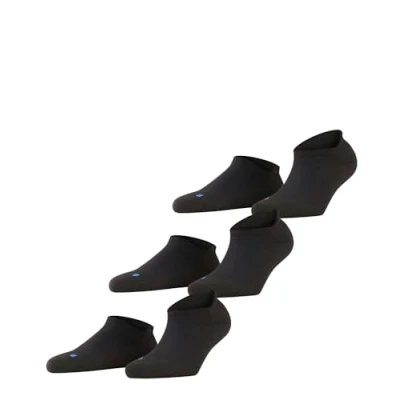 Image of FALKE Unisex Cool Kick Sneaker 3 Pack U SN Soft Breathable Quick Drying Low Cut Plain Pairs Trainer Socks, Black (Black 3000) new eco friendly, 11 12.5