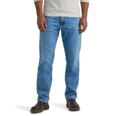 Image of Lee Mens Legendary Relaxed Straight Jean, Coast Gray Fleece lined, 34W x 34L