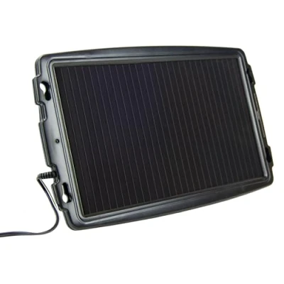 Image of AA 5060114614185 Solar Powered Car Battery Charger, Black