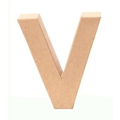Image of Glorex Cardboard Letter V, Natural V