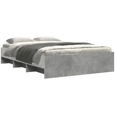 Image of vidaXL Bed Frame without Mattress Concrete Grey 120x200 cm