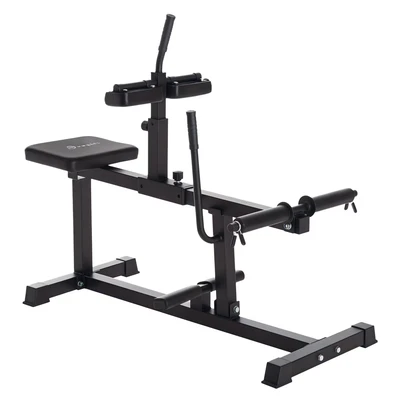 Image of SPORTNOW Seated Leg Extension Machine, Adjustable Raise Machine and Curl with Plate Loaded for Hip, Lower Body Home Gym Workout