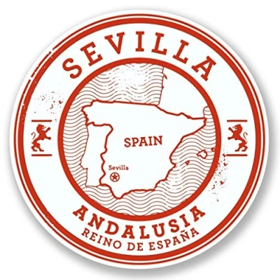 Image of 2 x 15cm/150mm Sevilla Seville Spain Vinyl Sticker Decal Laptop Travel Luggage Car Bike Sign Fun #6580