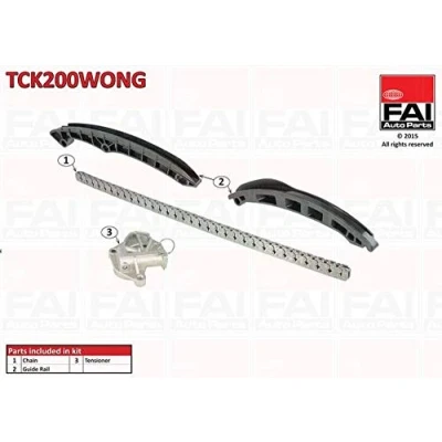 Image of 03C109158A Timing chain Kit FAI AutoParts TCK200WONG without gears, gaskets/seals Simplex, Low noise VOLKSWAGEN: Polo V Hatchback