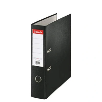 Image of Esselte Essentials 75 mm A4 Lever Arch Files Black, Pack of 20