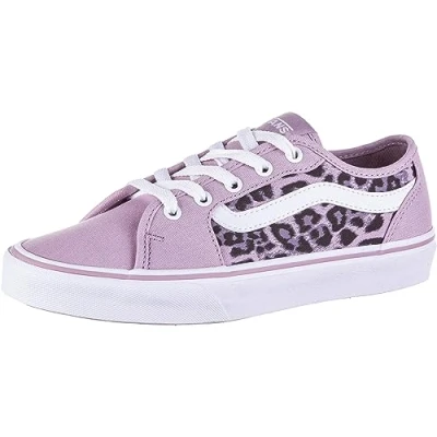 Image of Vans Women&#039;s Filmore Decon Sneaker, Animal Pop Lilac, 6.5 UK