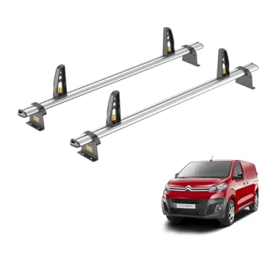 Image of Van Guard Roof Rack for Citroen Dispatch (2016+) 2 Bars + 4 Load Stops [Only Suitable &#039;M&#039; Wheelbase Models with Twin Rear Doors] Ulti Bar VG333