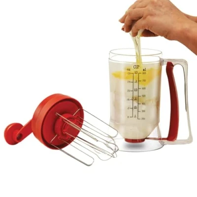 Image of Batter Dispenser with Squeeze Handle 900ml Cupcake Pancake Bottle for Pancakes, Cupcake, Waffle, Muffin Mix, Crepe &amp; Cake