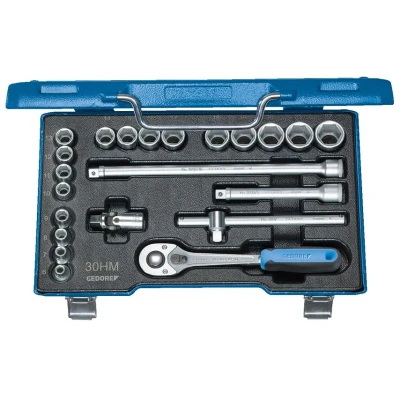 Image of Gedore Socket set 3/8 Inches 6 22 mm/30 Hmu