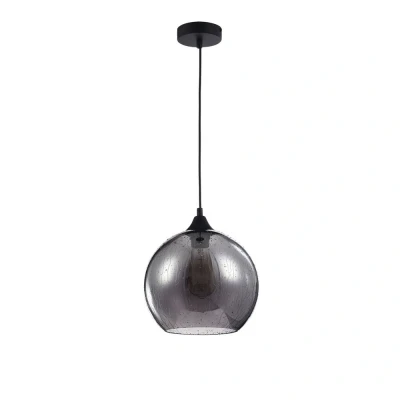 Image of Bergen Dome Ceiling Pendant Lamp Black, 1 Light, E27
