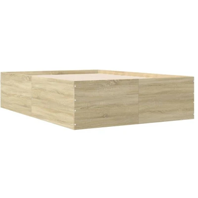 Image of vidaXL Bed Frame without Mattress Sonoma Oak 120x200 cm